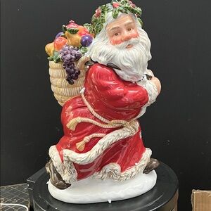 Dept 56 Festive Santa Claus cookie jar - Red and White